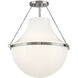 Collins 1 Light 20 inch Polished Nickel Semi-Flush Mount Ceiling Light, Medium