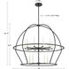 Abbott 15 Light 48 inch Black Chandelier Ceiling Light in Antique White