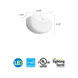 Indoor LED 7 inch Gloss White Flush Mount Ceiling Light, Motion Sensor