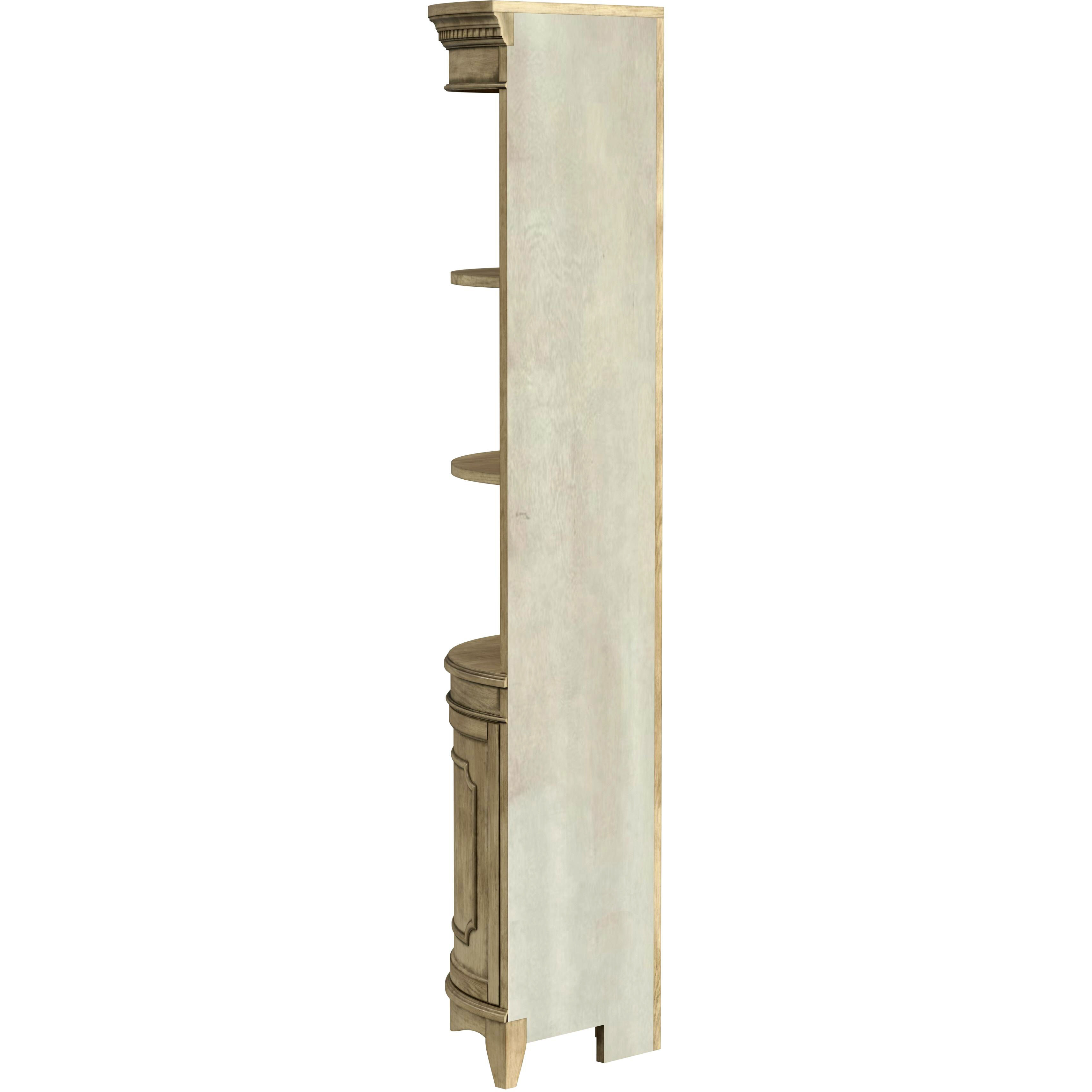 Dowling 1 Door Corner Cabinet in Beige