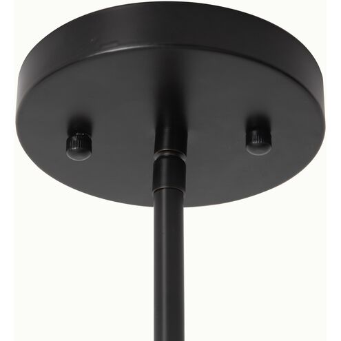 Lodi LED 13 inch Matte Black and Walnut Pendant Ceiling Light