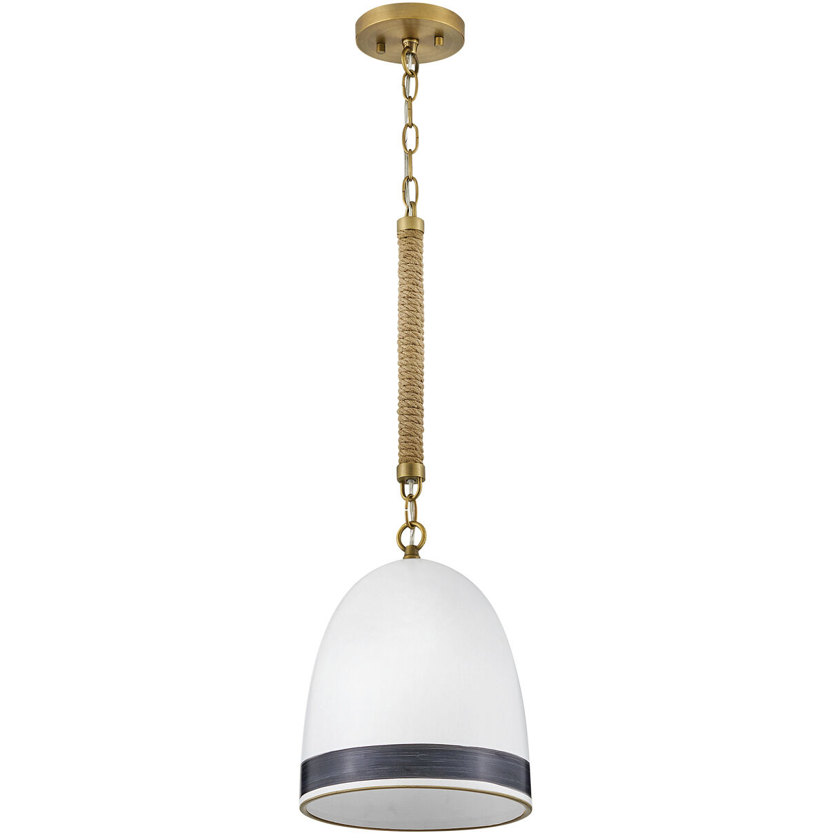 Nash 1 Light 10 inch Heritage Brass with Black accents Pendant Ceiling Light