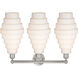 Cascade 3 Light 26 inch Satin Nickel Bath Vanity Light Wall Light in White