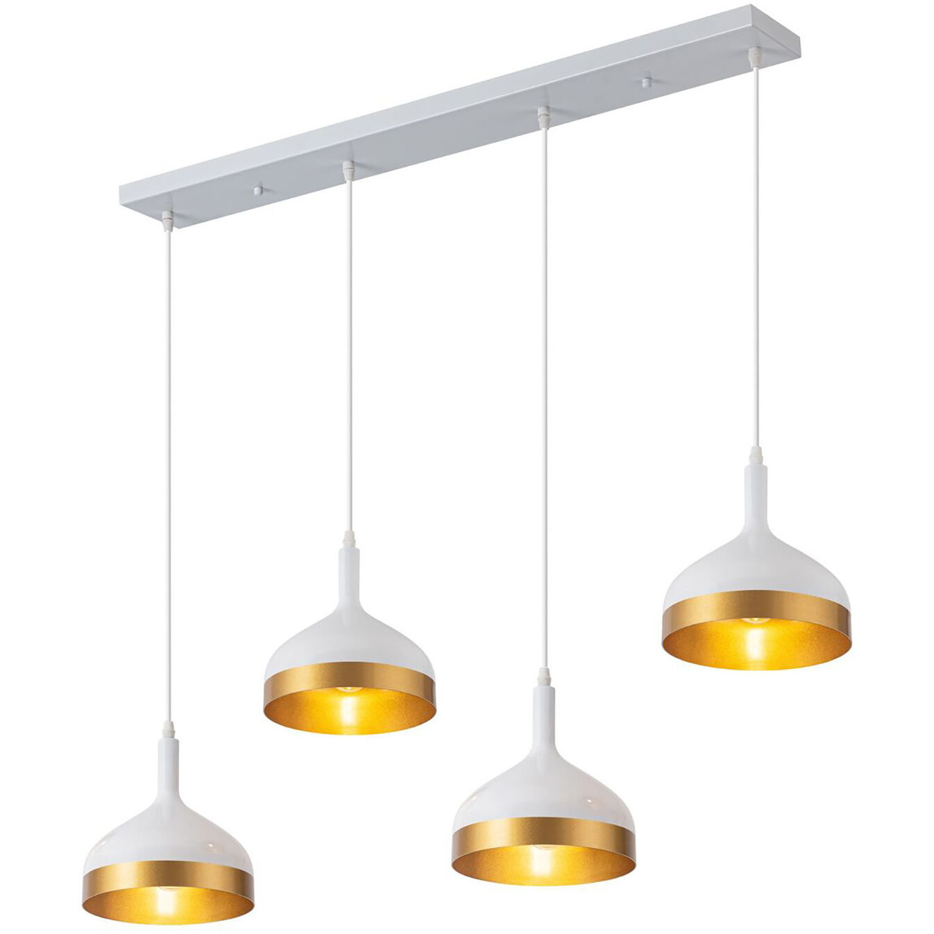 Dash LED 41 inch White and Gold Island Light Ceiling Light