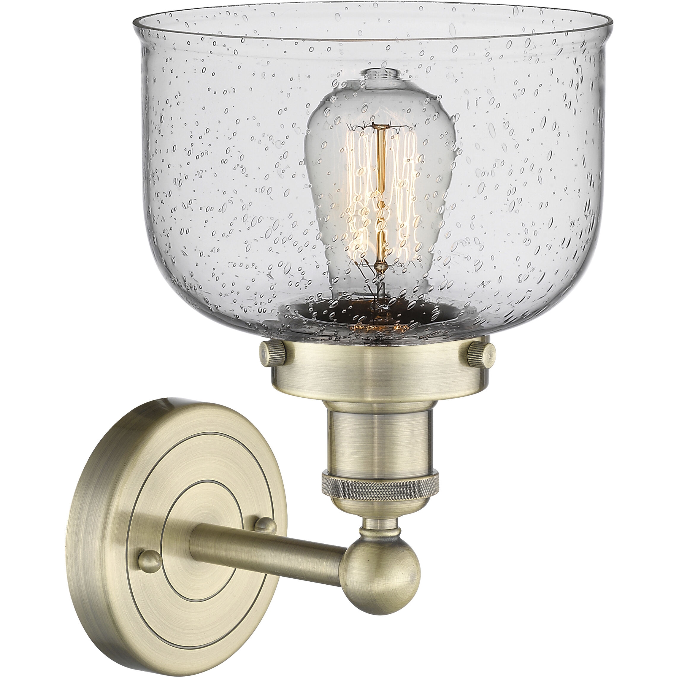 Bell Sconce Wall Light in Antique Brass, Seedy