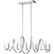 Venue 5 Light 36 inch Chrome Linear Chandelier Ceiling Light