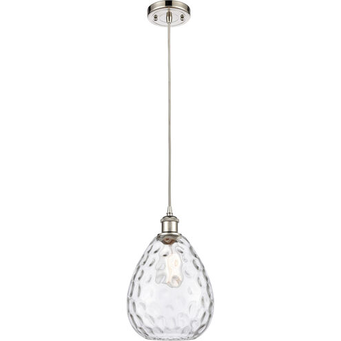Ballston Large Waverly LED 8 inch Polished Nickel Mini Pendant Ceiling Light in Silver, Ballston