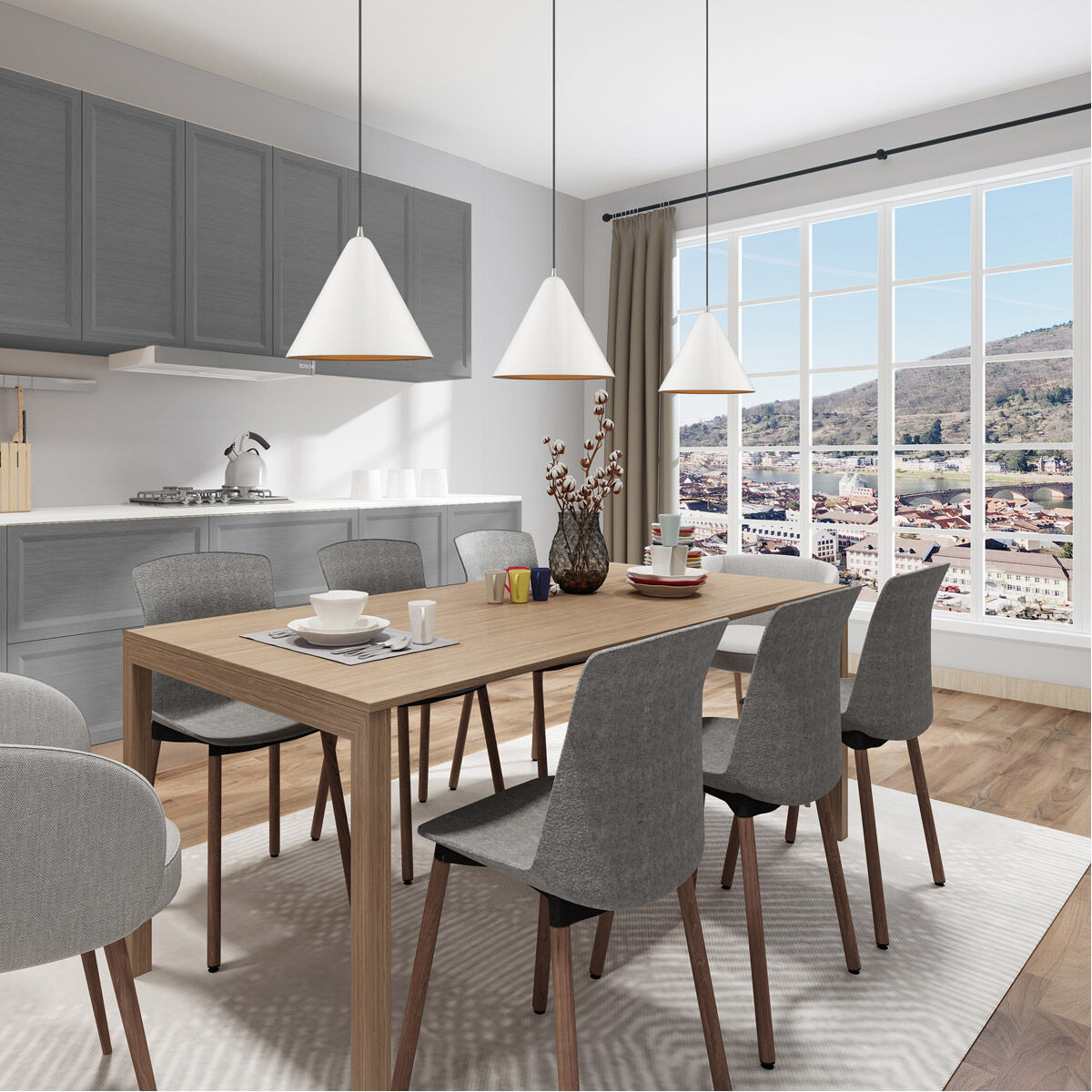 Allison 1 Light 14 inch Shiny White Mini Pendant Ceiling Light