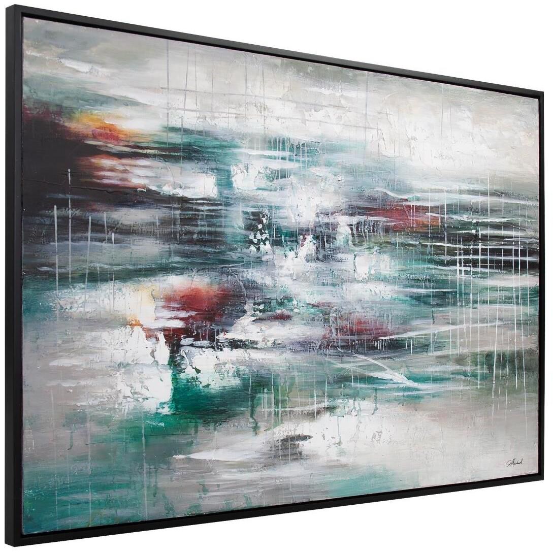 Rustling Of Fall Leaves 61.75 X 41.75 inch Hand Painted Canvas