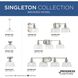 Singleton 1 Light 14 inch Brushed Nickel Pendant Ceiling Light