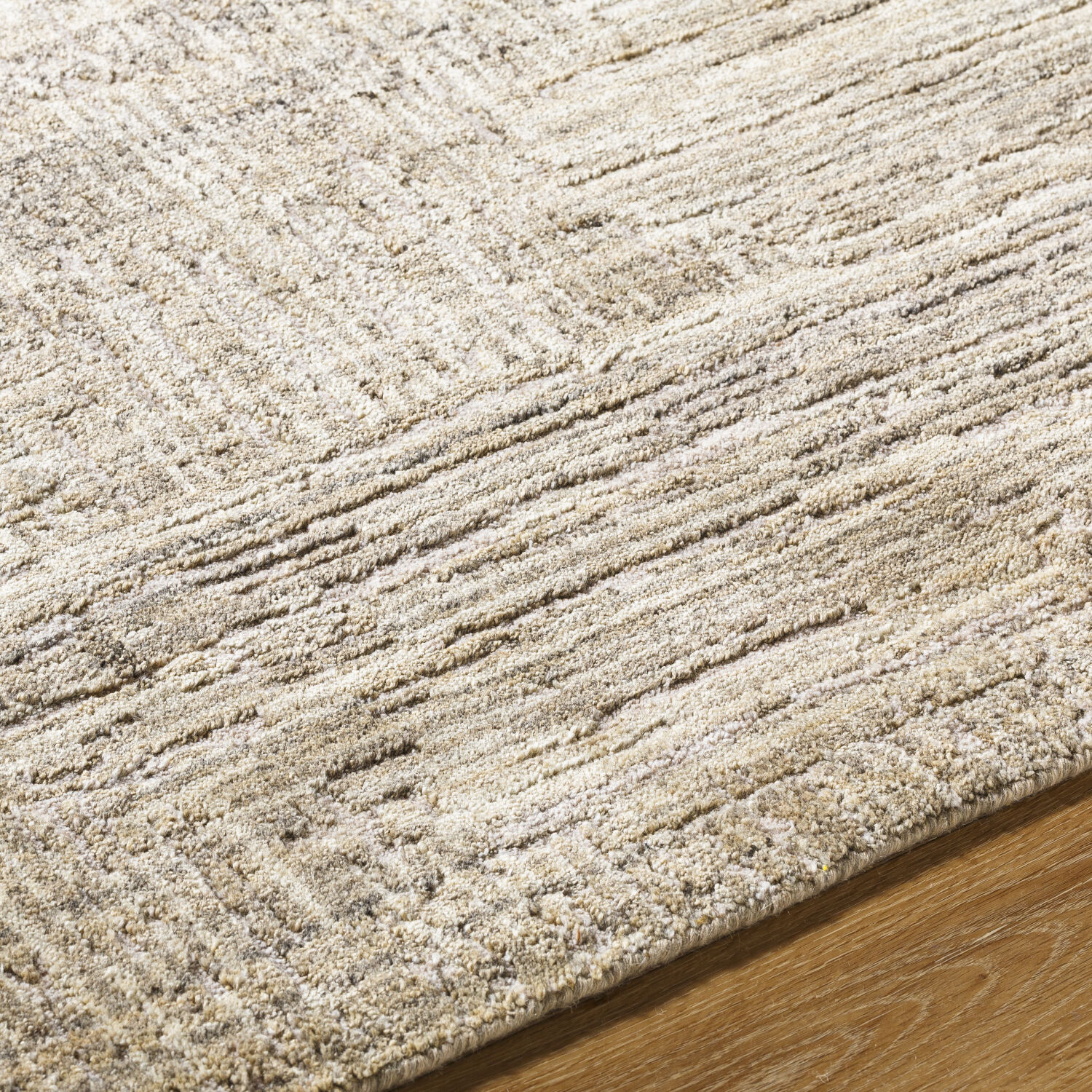 Lucknow 108 X 72 inch Ash / Sage Handmade Rug in 6 x 9