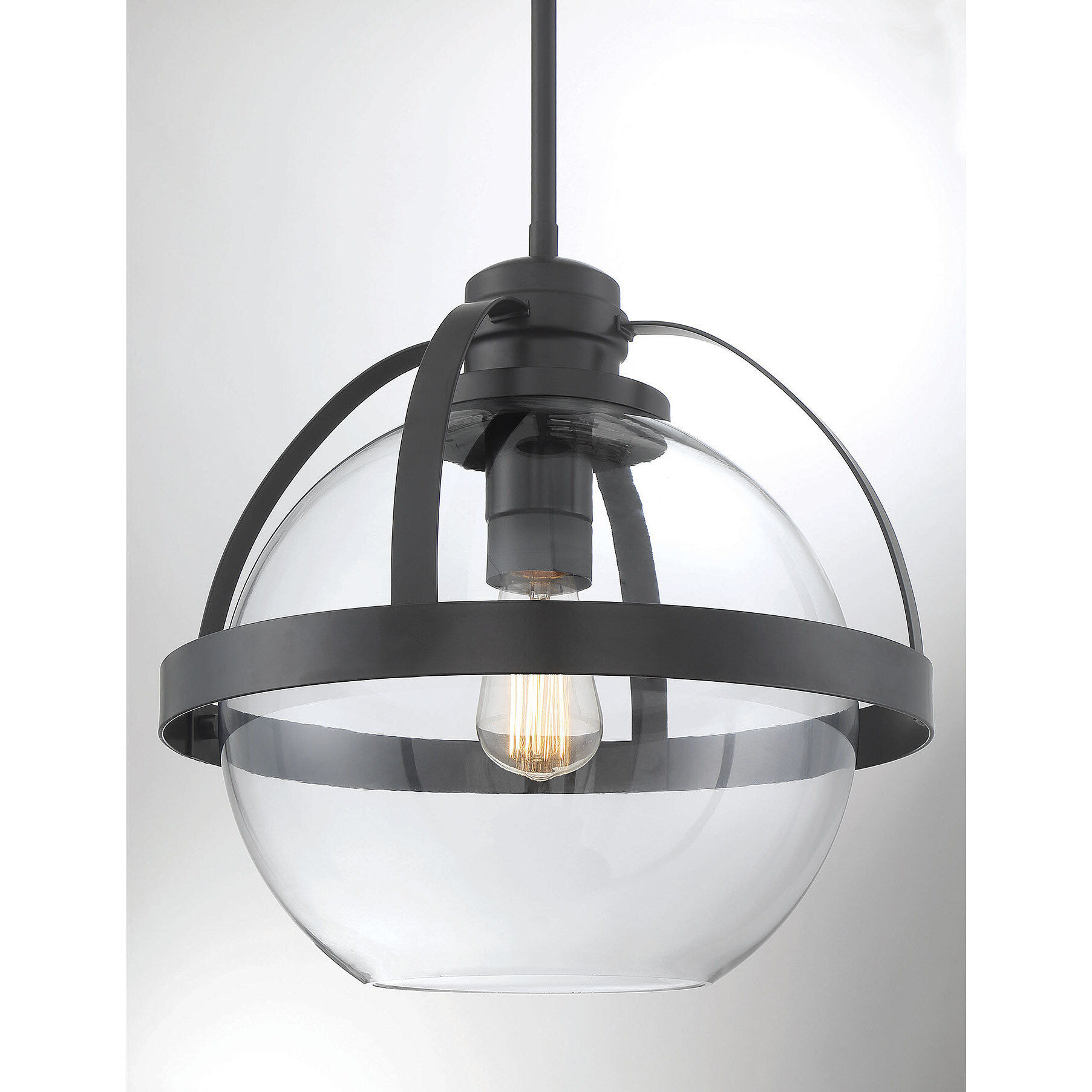 Pendleton 1 Light 14 inch Matte Black Pendant Ceiling Light, Essentials