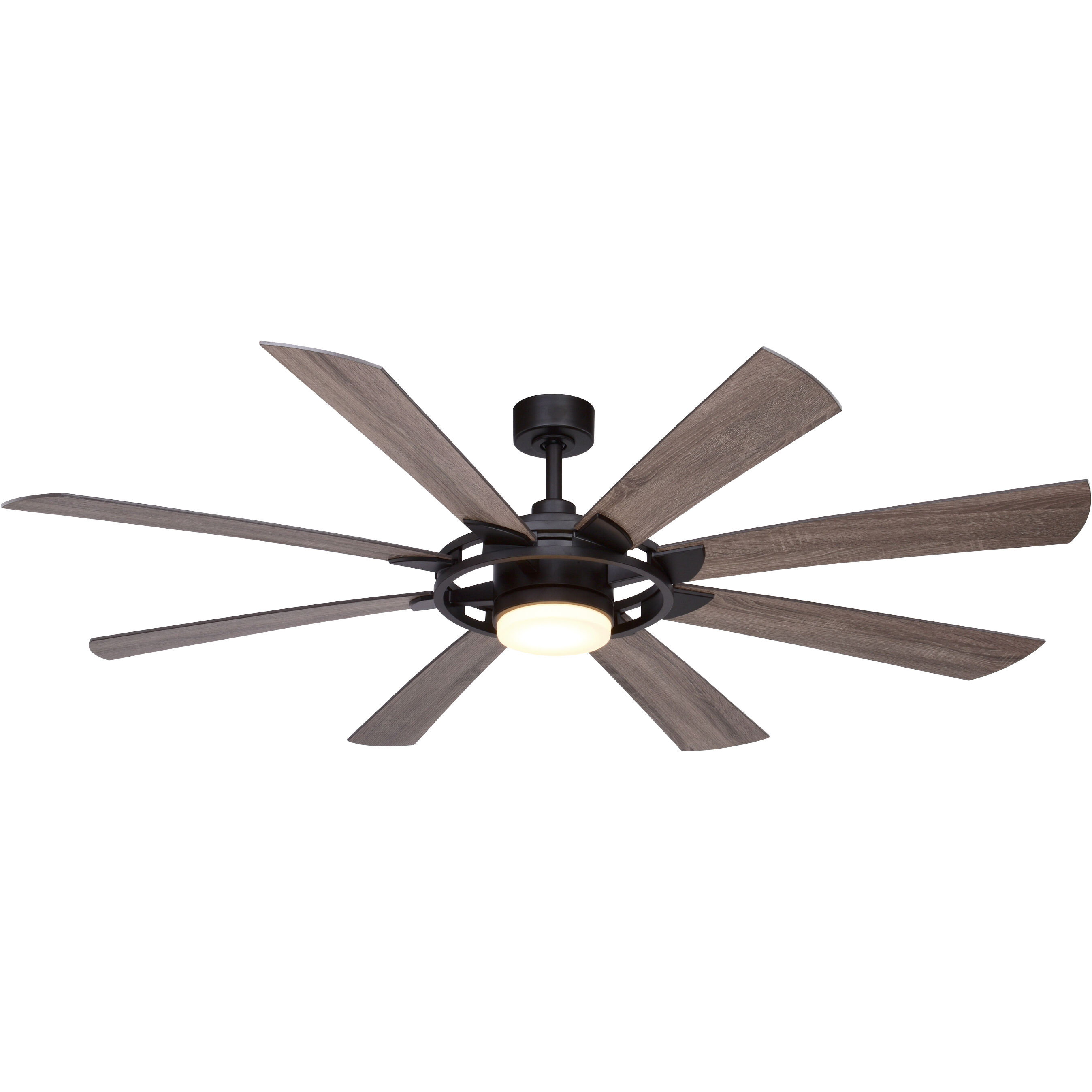 Burlington 26.57 inch New Bronze with Driftwood-Walnut Blades Ceiling Fan