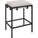 Paradox 27 inch Matte Black and White Waffle Textured Polyester Counter Stool