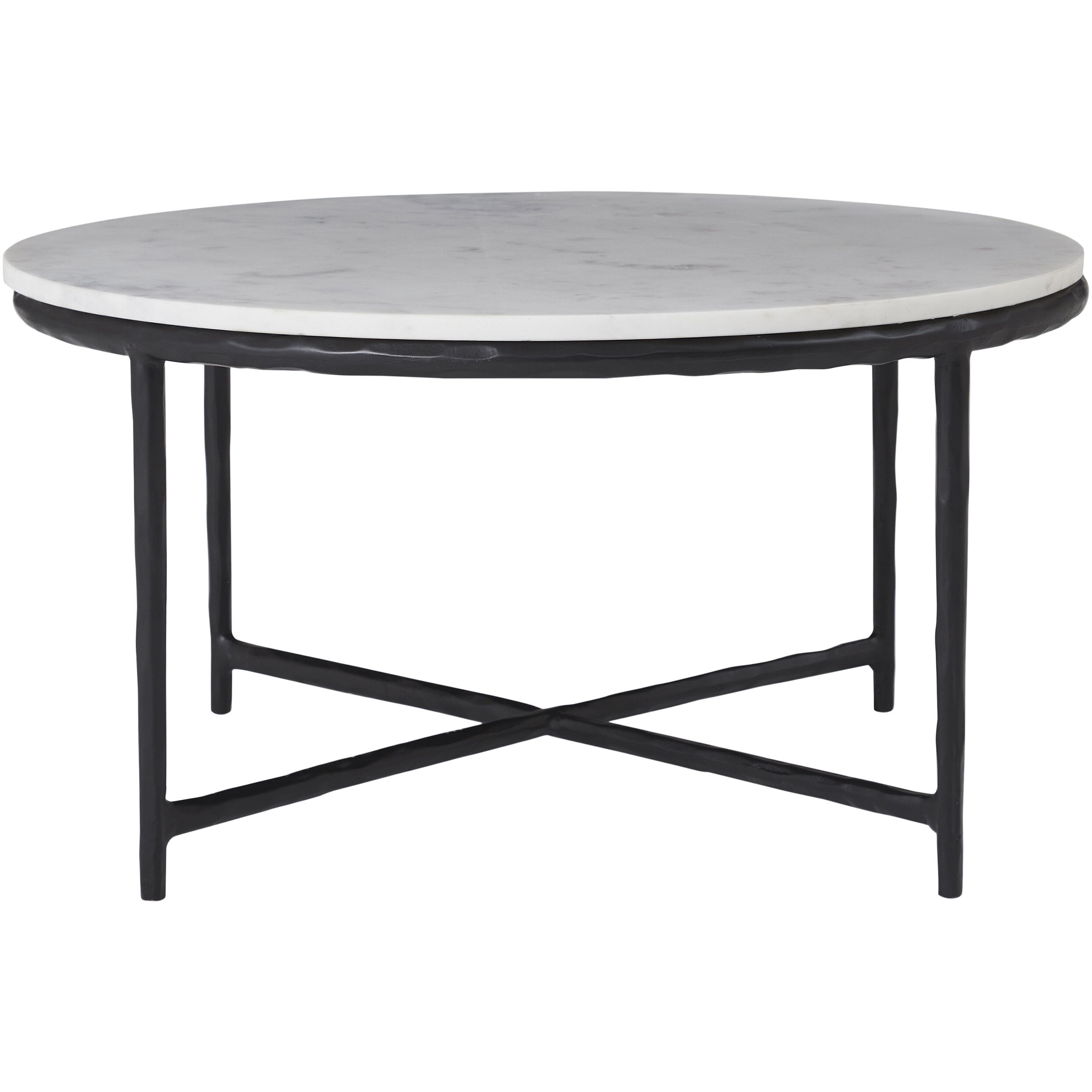 Rowena 29.92 X 15.74 inch Matte Black and White Coffee Table
