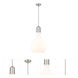 Amherst LED 13.75 inch Brushed Satin Nickel Pendant Ceiling Light in Matte White Glass