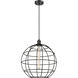 Lake Placid 1 Light 16 inch Matte Black Pendant Ceiling Light