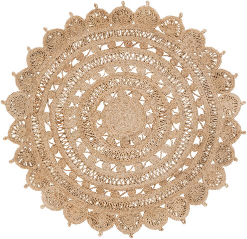 Sundaze 36 inch Tan Rug in 3 Ft Round, Round