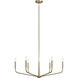 Madden 6 Light Champagne Bronze Chandelier Ceiling Light, 1 Tier Medium