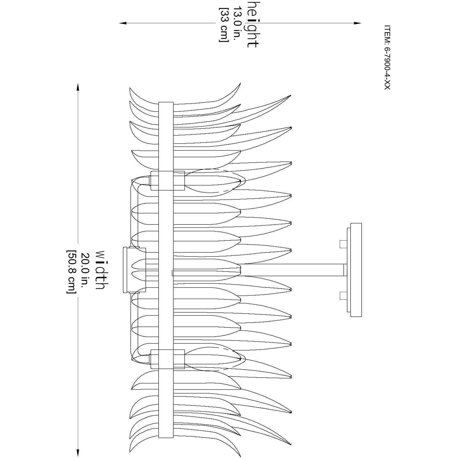 Ensley 4 Light 20 inch Matte Black with True Gold Semi-Flush Ceiling Light
