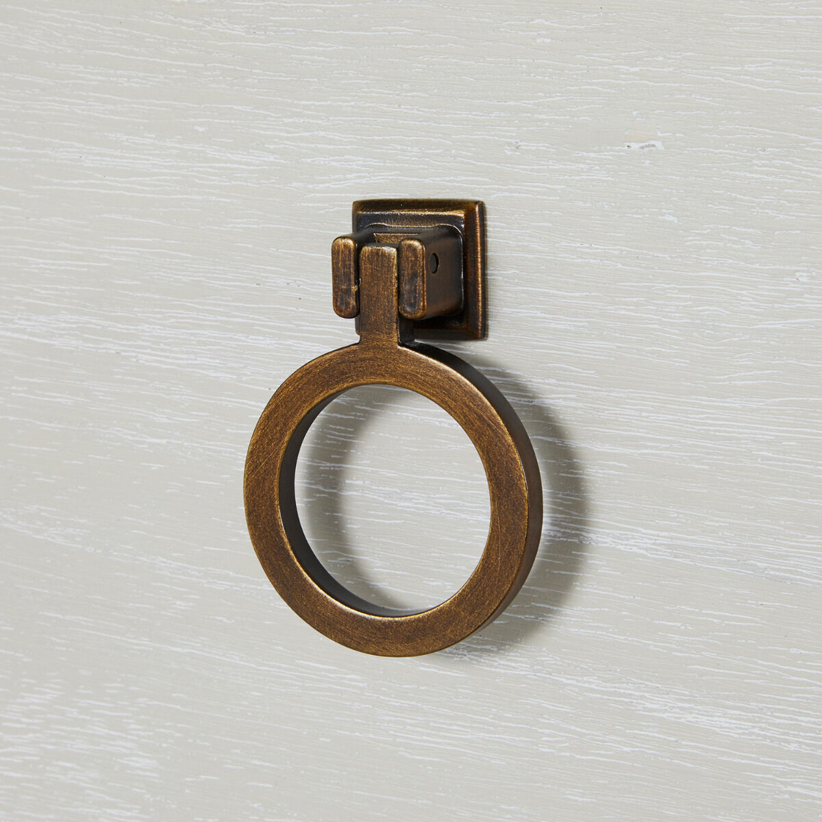 Archie Cerused White / Agros White Stone / Antique Bronze Cabinet