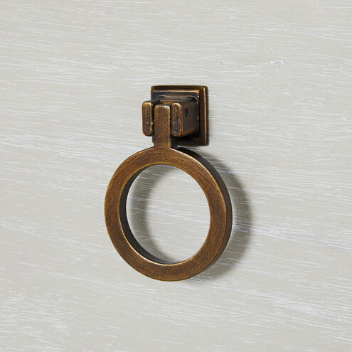 Archie Cerused White / Agros White Stone / Antique Bronze Cabinet