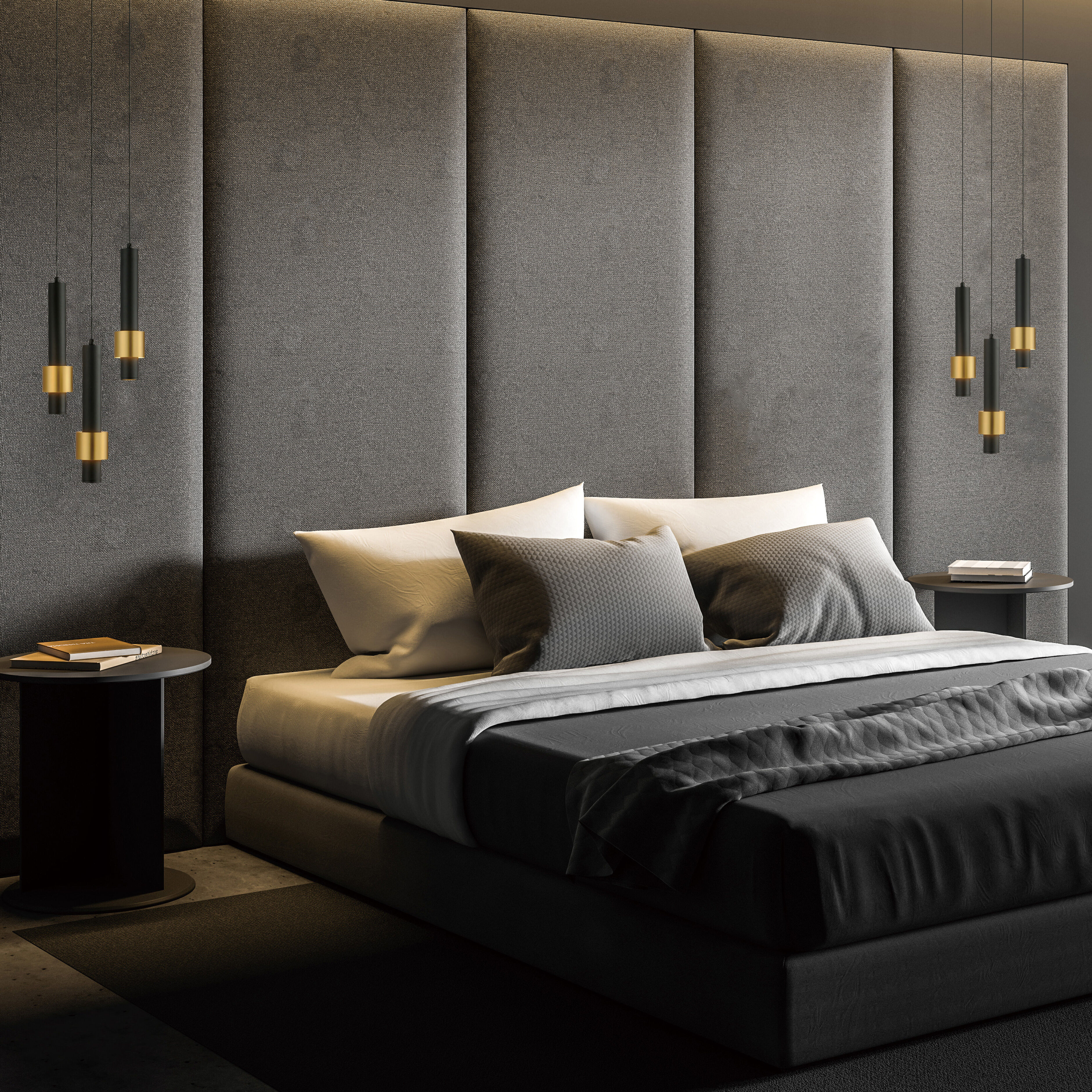 Reveal LED 11 inch Black and Gold Multi-Light Pendant Ceiling Light in Black/Gold