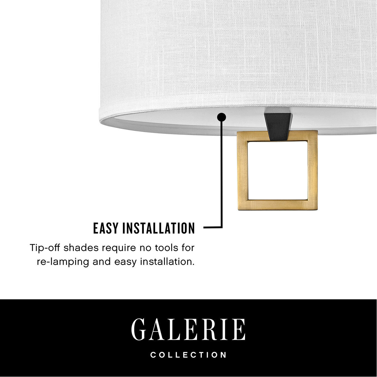 Galerie Link 2 Light 13 inch Black Semi-Flush Mount Ceiling Light