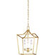 C&M by Chapman & Myers Southold 3 Light 10 inch Burnished Brass Indoor Lantern Ceiling Light