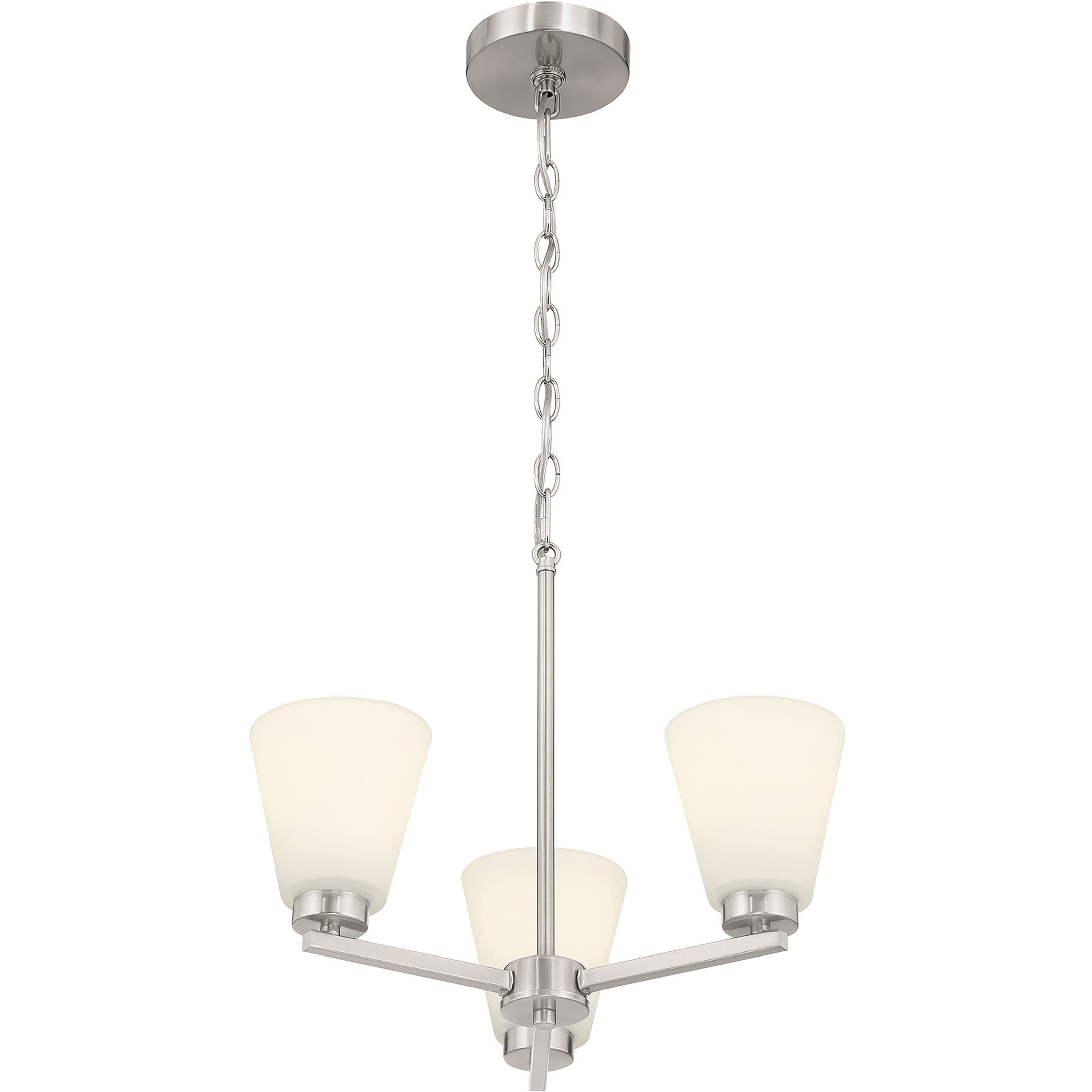 Strayhan 3 Light 18 inch Brushed Nickel Chandelier Ceiling Light