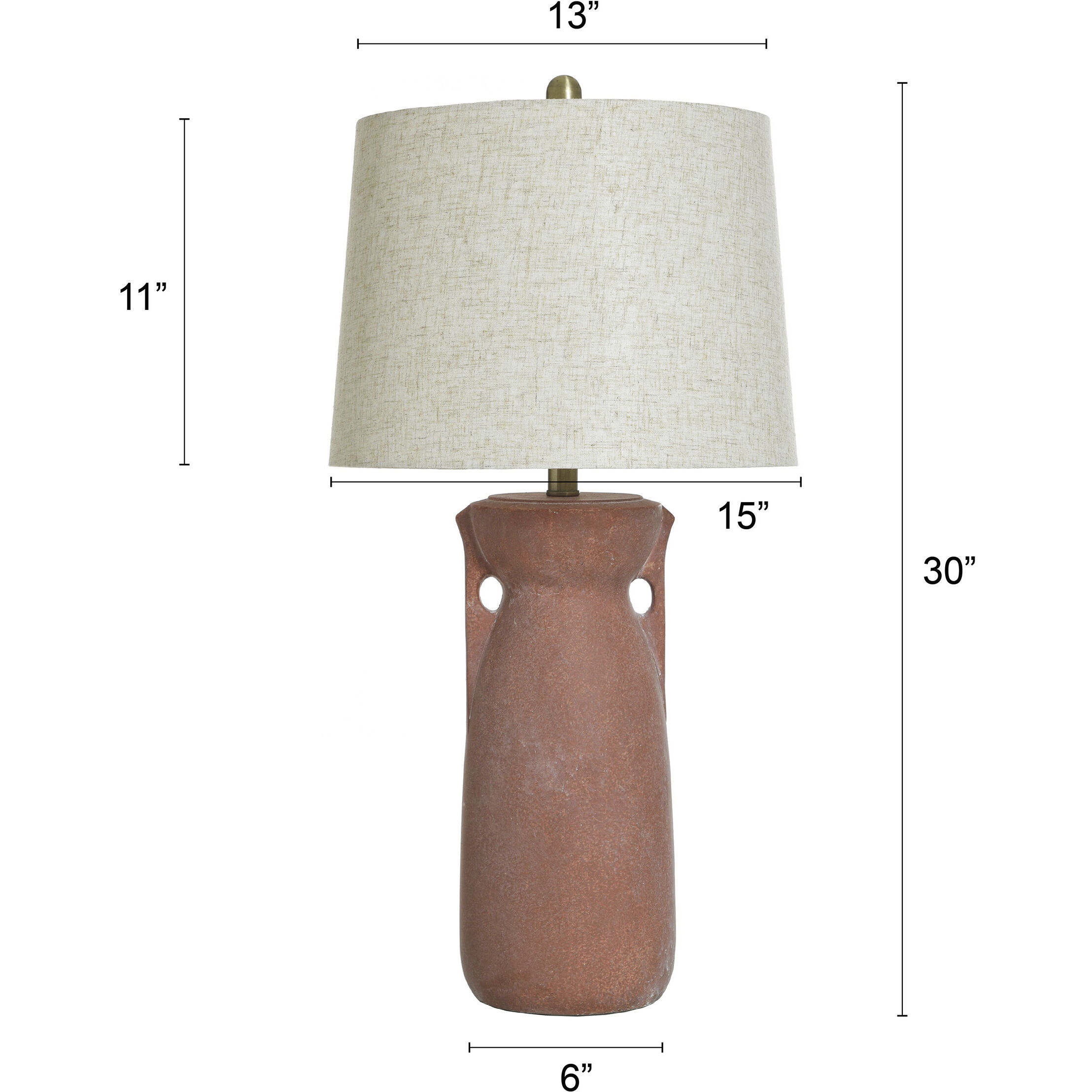 Arlo 30 inch 150.00 watt Terracotta Table Lamp Portable Light