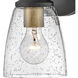 Easton 1 Light 6.25 inch Black with Heritage Brass Vanity Light Wall Light
