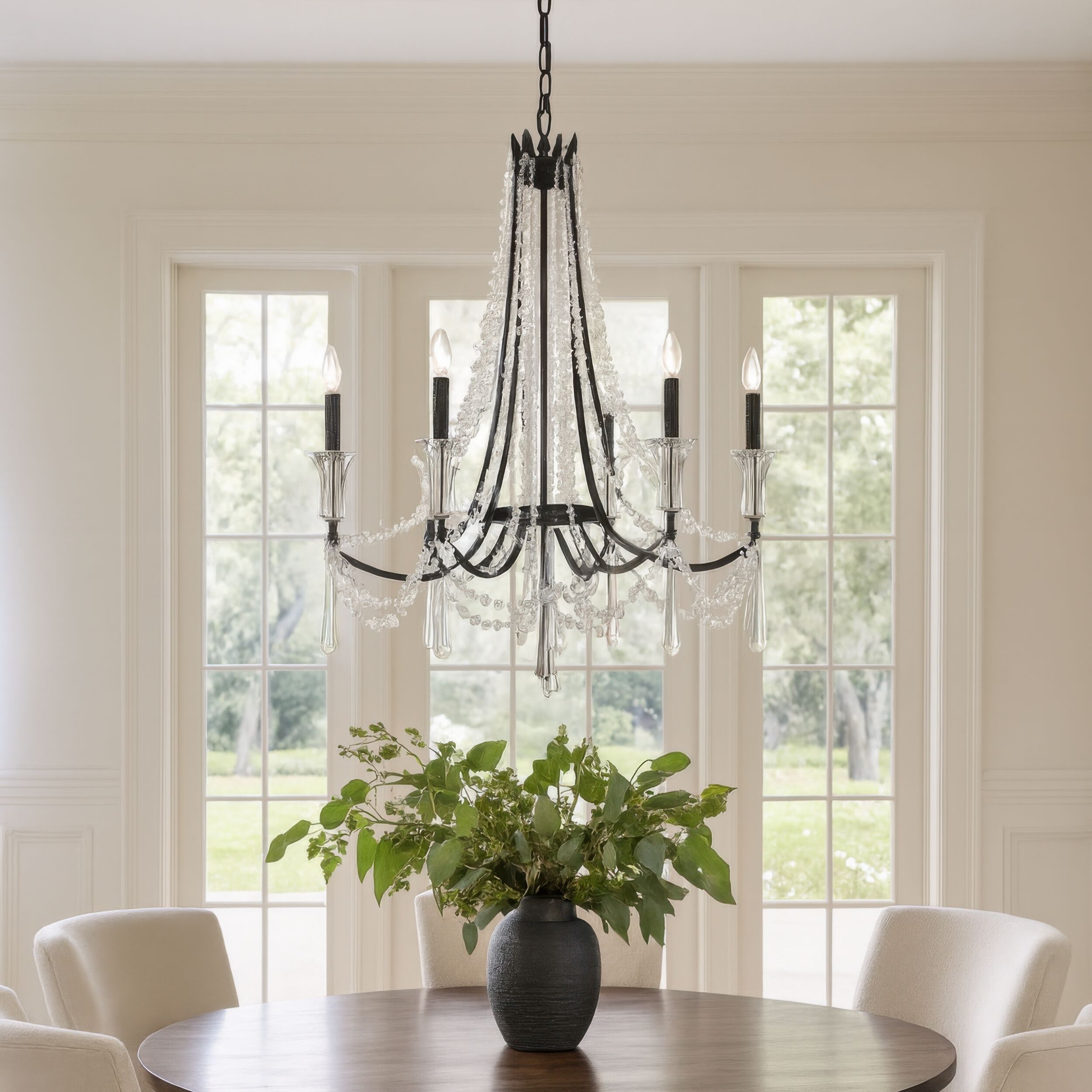 Barcelona 6 Light 27 inch Onyx Chandelier Ceiling Light