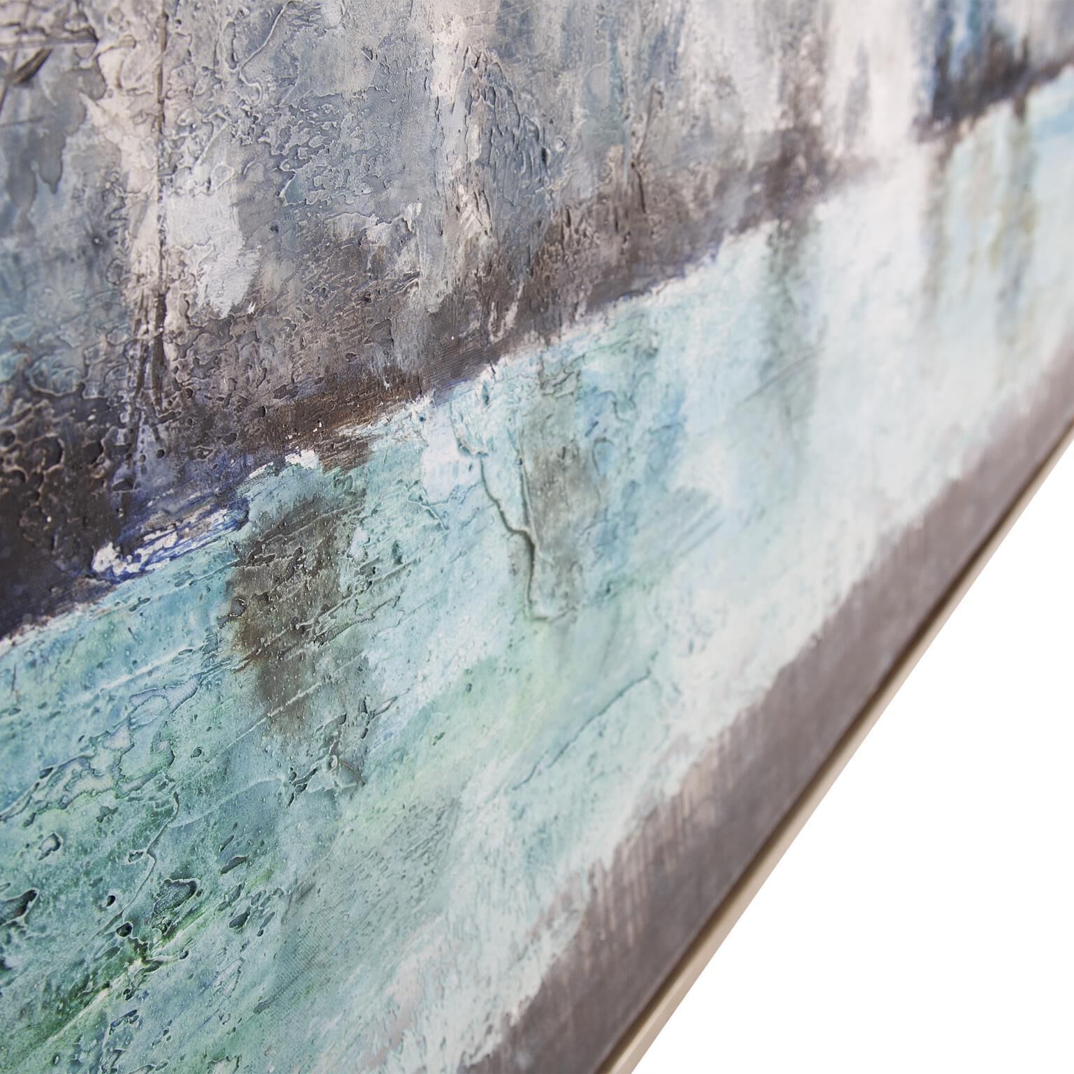 English Gray Morning 61.75 X 37.75 inch Hand Painted Canvas