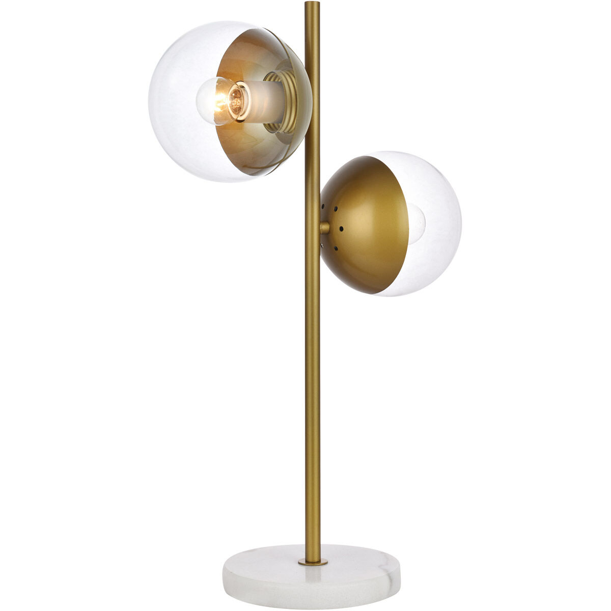 Eclipse 23 inch 40 watt Brass Table Lamp Portable Light