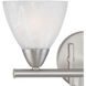 Tia 2 Light 15.75 inch Matte Nickel Vanity Light Wall Light