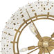 Simone LED 24 inch Burnished Gold Chandelier Ceiling Light in Alabaster, Multi Tier
