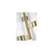 Avroko Langston LED 10.5 inch Plated Brass Pendant Ceiling Light in 120V, Integrated LED