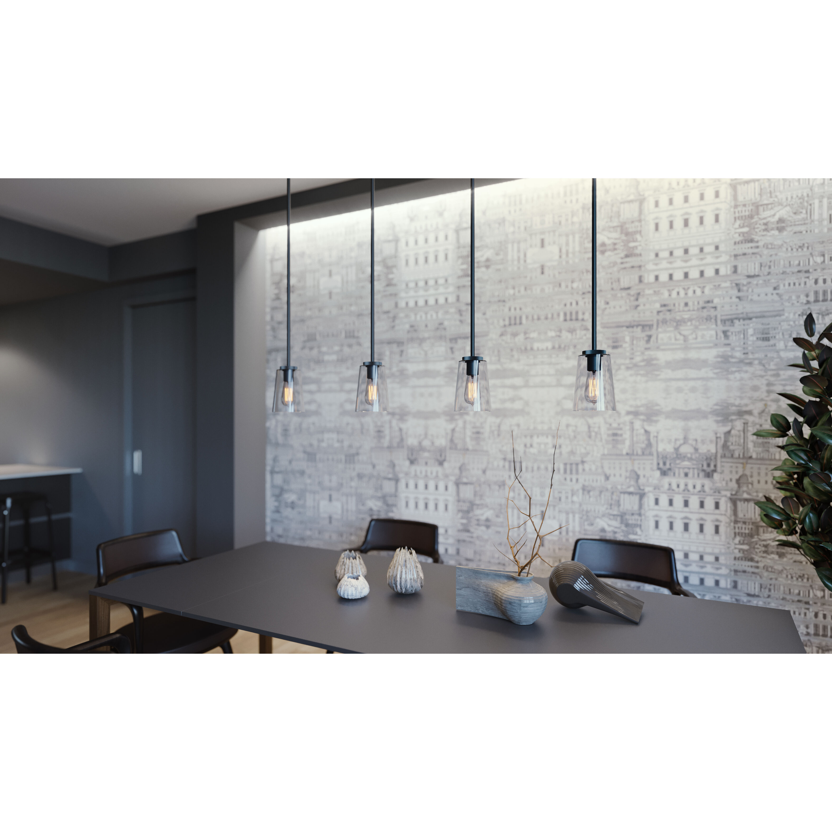 Joanna 1 Light 5 inch Textured Black Pendant Ceiling Light