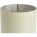Goldstone 29 inch 150.00 watt Clear Glass/Antique Brass/Textured Cream Table Lamp Portable Light
