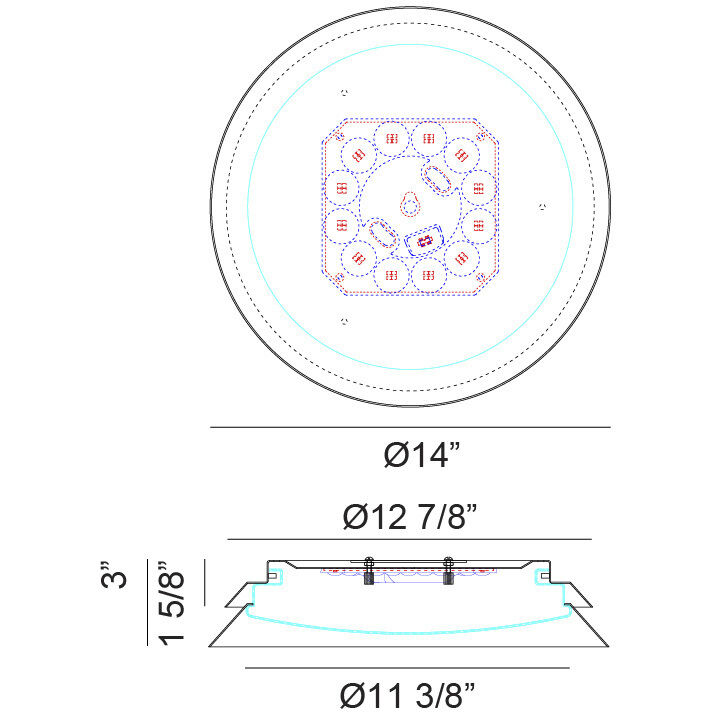 Dahlia LED 14 inch Aged Gold Brass Wall Sconce Wall Light