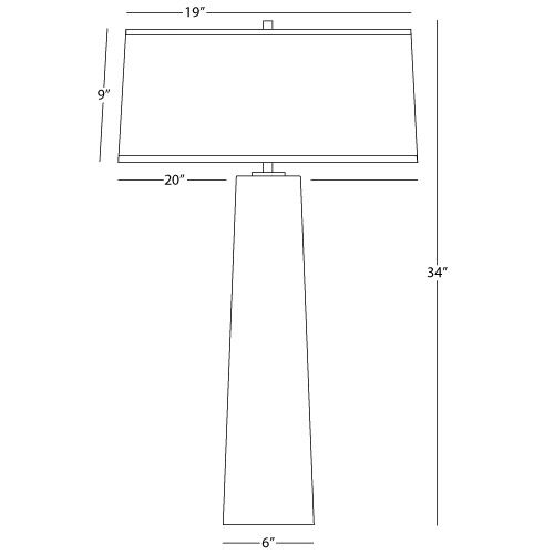 Rico Espinet Olinda 34 inch 150 watt Frosted White Cased Glass Table Lamp Portable Light in White Organza, with Night Light