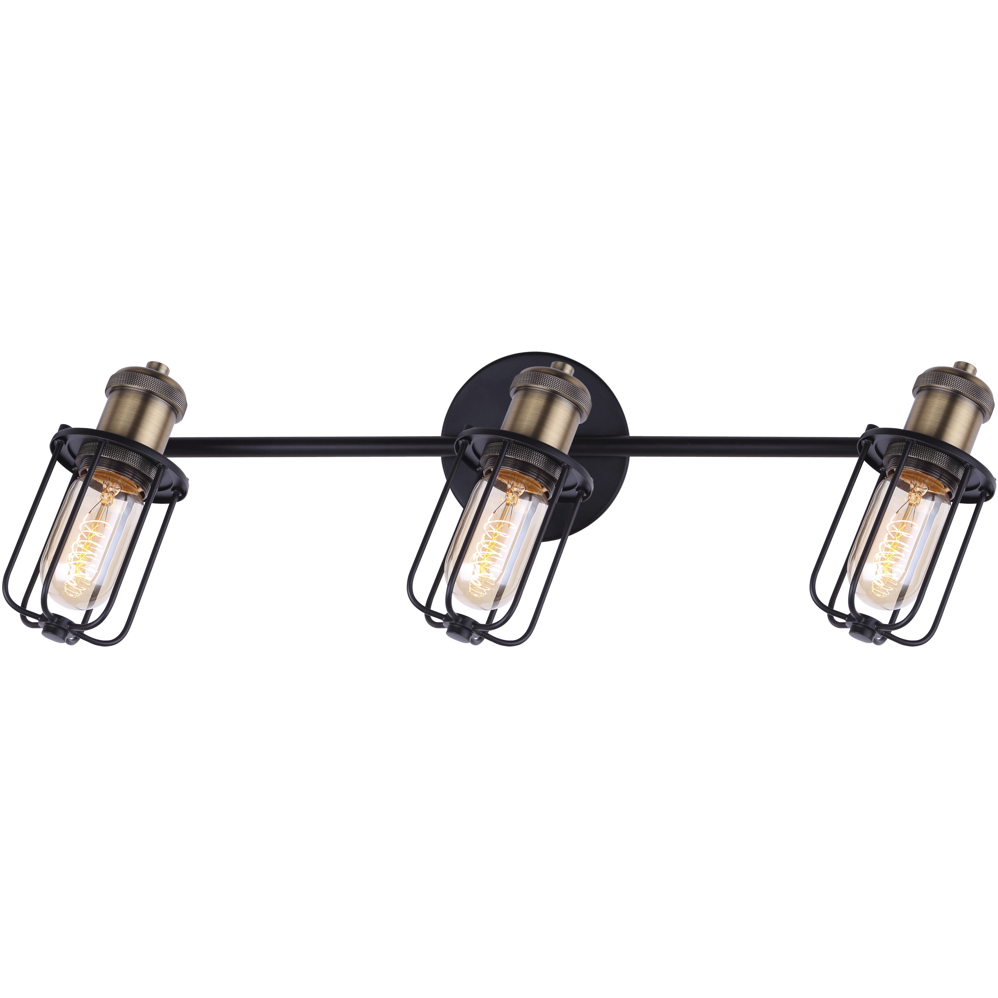 Madison 3 Light Black And Gold Track Ceiling Light