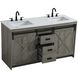 Austin 60 X 34 inch Rustic Grey Bathroom Vanity Cabinet