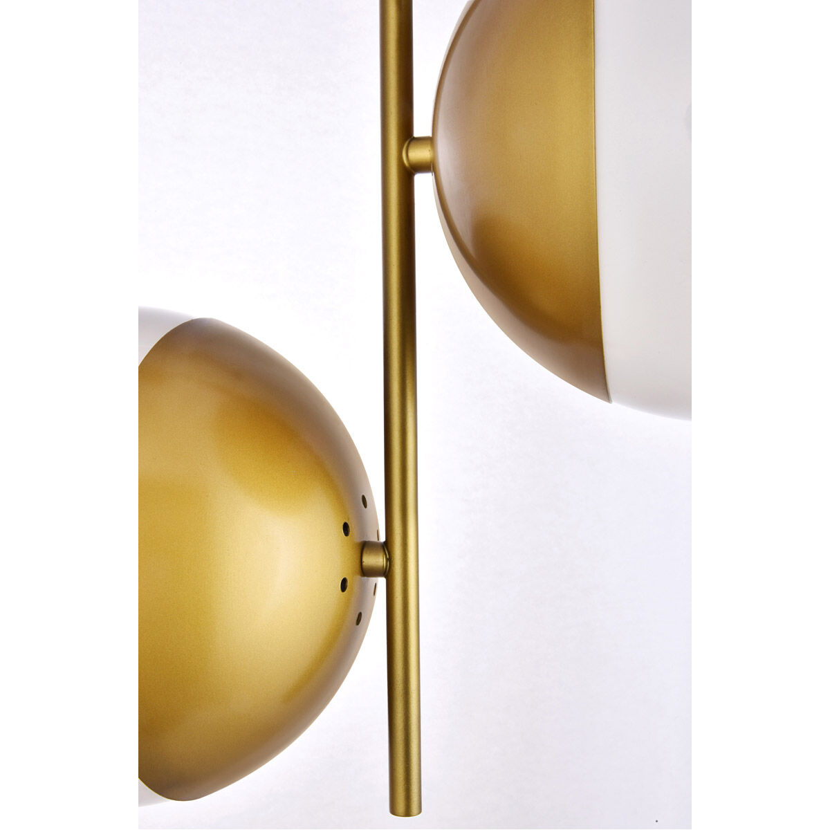 Eclipse 2 Light 17 inch Brass Pendant Ceiling Light
