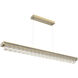 Tessera LED 62.6 inch Gilded Brass with Ash Linear Chandelier Ceiling Light
