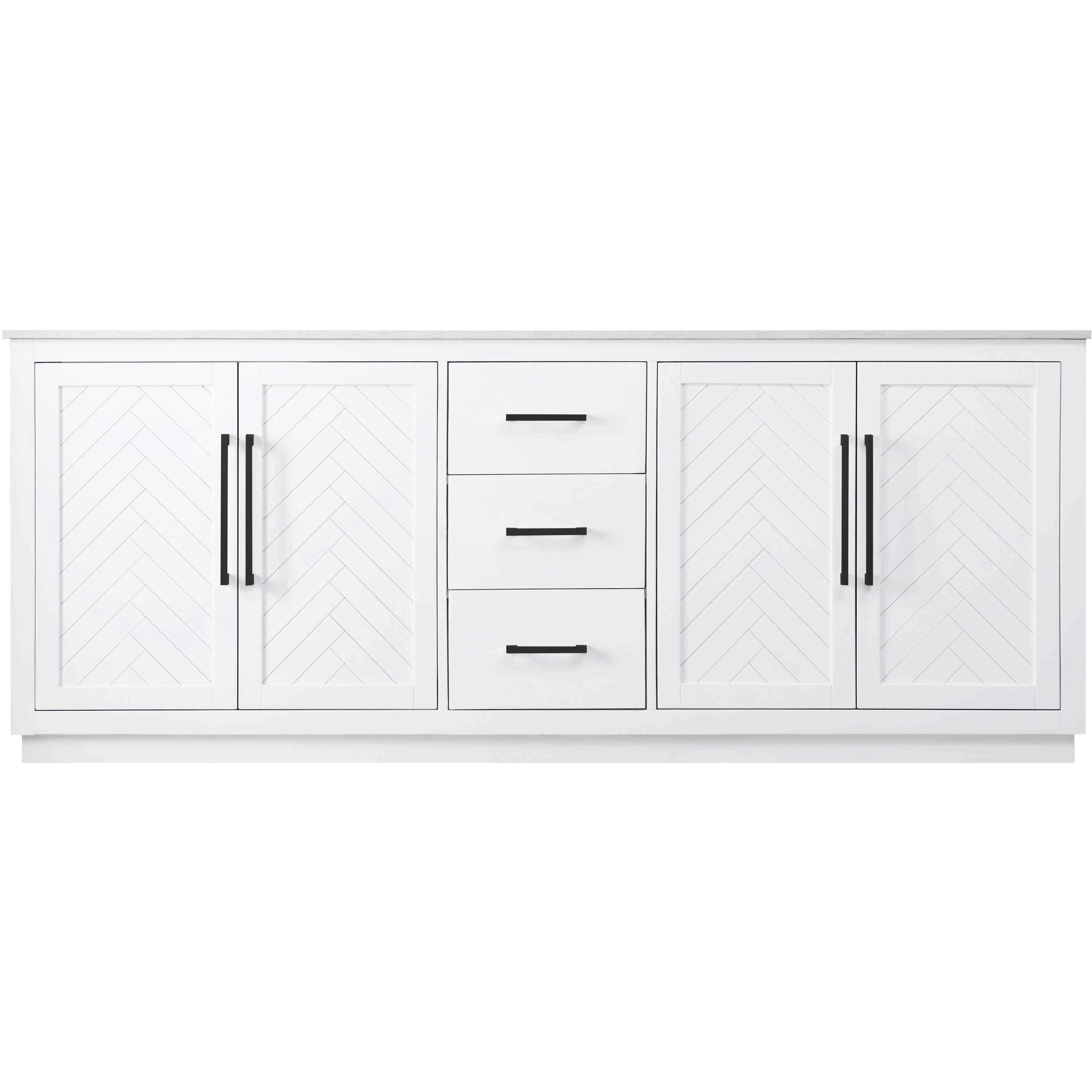 Chase 84 X 34 inch White Bathroom Vanity Cabinet