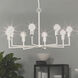Park 8 Light 32 inch White Gesso Chandelier Ceiling Light