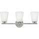 Bri 3 Light 24 inch Brushed Nickel Bath Light Wall Light