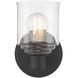Vessair 1 Light 5 inch Matte Black Wall Sconce Wall Light